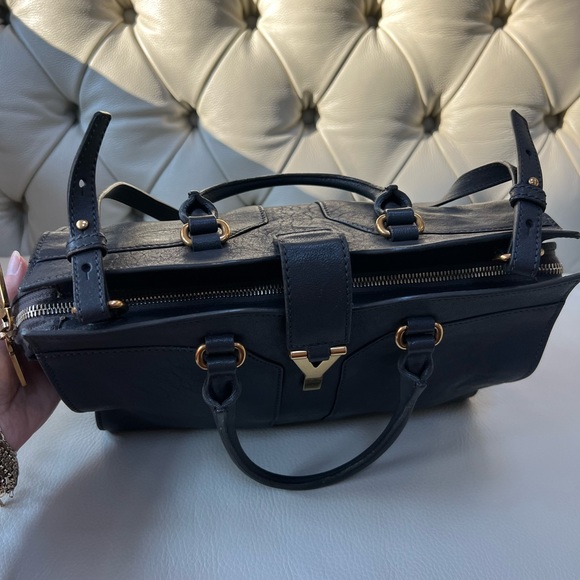 Saint Laurent Leather Cabas Shoulder Bag with long strap small - Picture 8 of 11